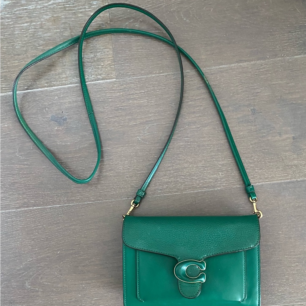 Coach green crossbody bag